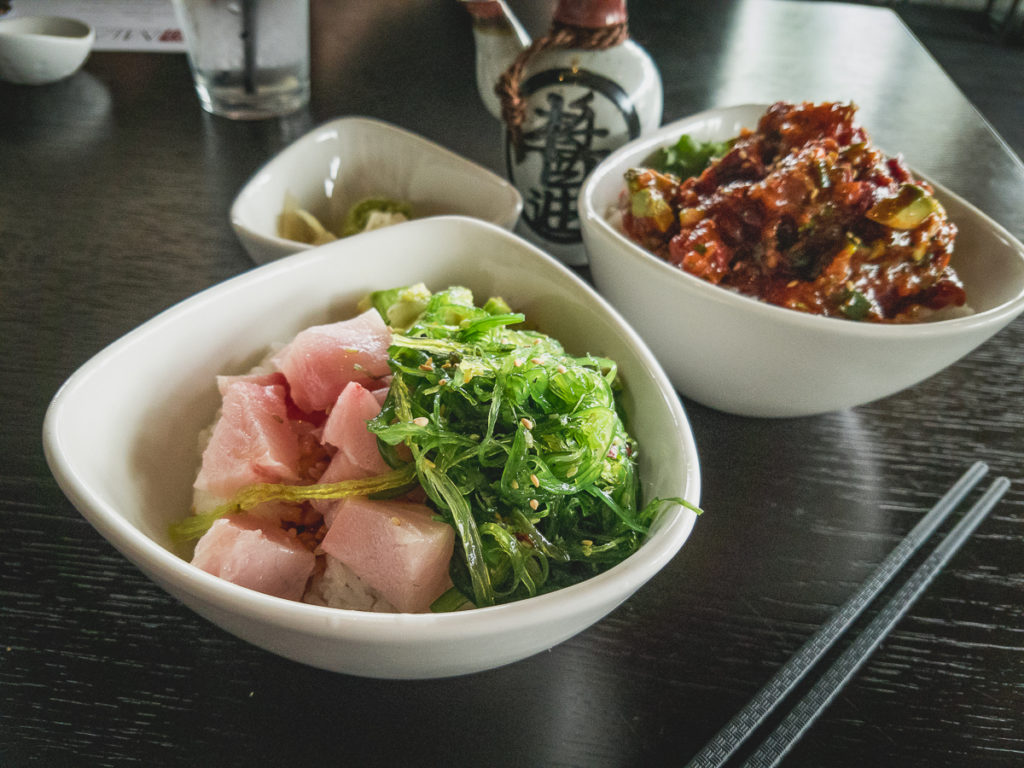 Yellowtail Poki Bowl and Salmon Poki Bowl from MiAn Sushi & Modern Asian Cuisine (Credit: Jackie Tran)