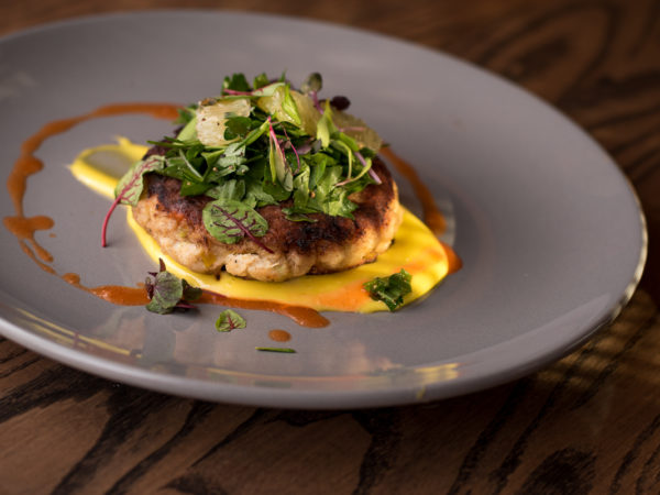 Meyer lemon dinner Crab Cake (Photo by Jackie Tran)