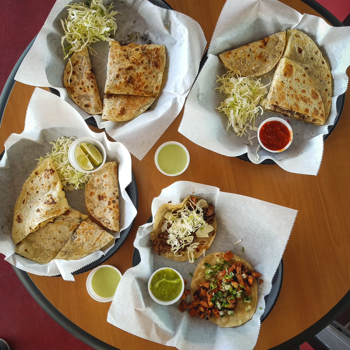 Quesadillas and tacos from The Quesadillas (Credit: Jackie Tran)