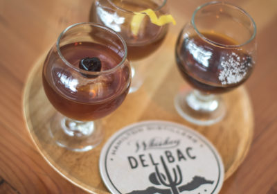 Del Bac Cocktail Flight at Welcome Diner (Credit: Jackie Tran)