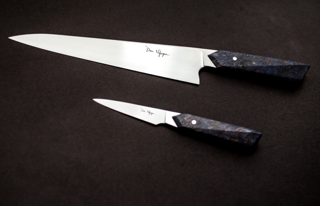 Gyuto knife and paring knife from Don Nguyen Knives (Credit: Jackie Tran)