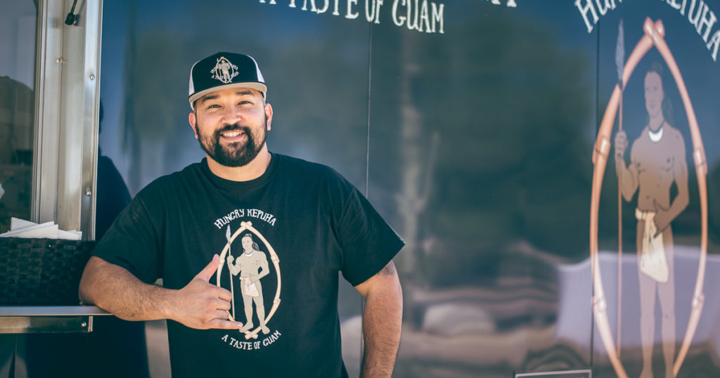 Owner and chef Anthony Ooka from Hungry Kepuha (Credit: Jackie Tran)