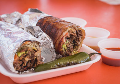 Bacon-Wrapped Percheron Burro from Percheron Mexican Grill (Credit: Jackie Tran)