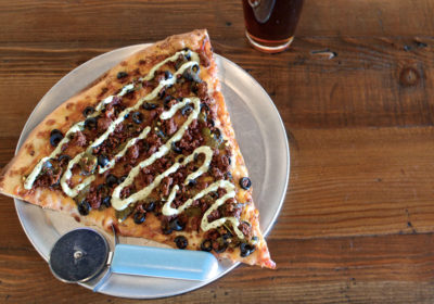 Baja Slice at Bear Canyon Pizza (Photo by Kayla Rutledge)
