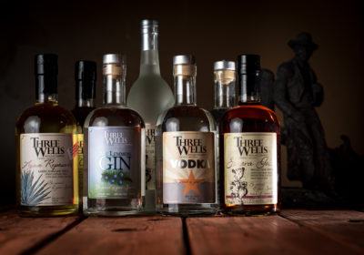 Spirit selection at Three Wells Distilling Company (Credit: Jackie Tran)
