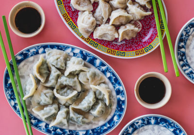 Pork leek dumplings and shrimp dumplings at China Pasta House (Credit: Jackie Tran)