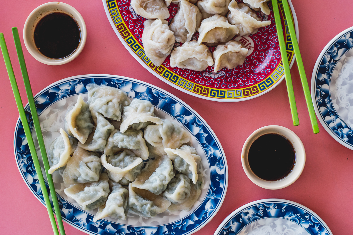 Pork leek dumplings and shrimp dumplings at China Pasta House (Credit: Jackie Tran)
