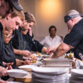 Chefs plating at a Gastronomic Union of Tucson (GUT) dinner at the Carriage House (Credit: Jackie Tran)