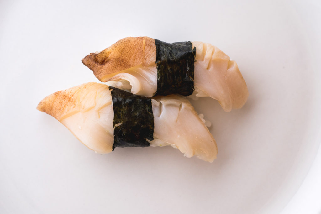 Geoduck siphon nigiri sushi at Sushi on Oracle (Credit: Jackie Tran)