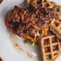 Chicken + Blue Corn & Green Chile Waffle (Photo by Jackie Tran)