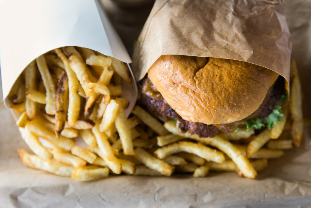 Burger and fries at Graze Premium Burgers (Credit: Taylor Noel Photography)