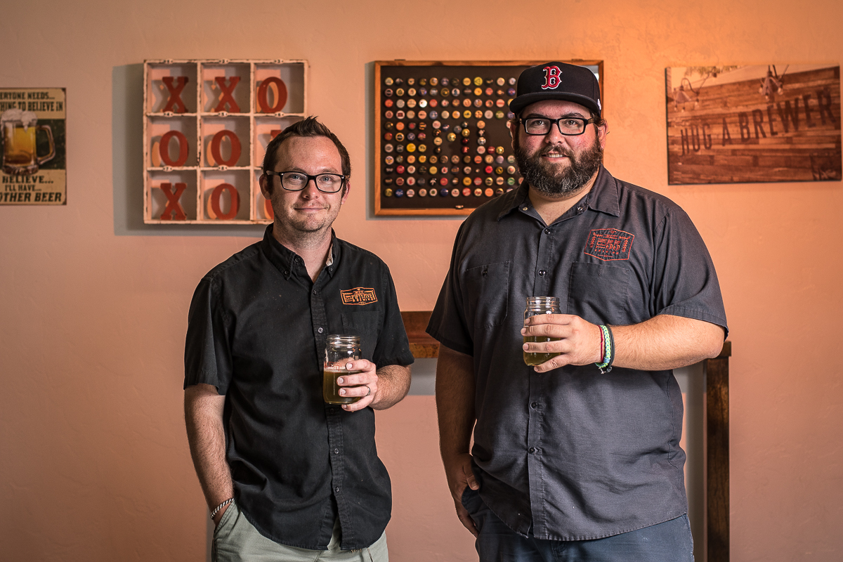 Ten Fifty-Five Brewing general manager Chris Squires and head brewer JP Vyborny (Credit: Jackie Tran)