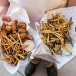 Fried mushrooms battered with Copper Mine Brewing Co.'s Irish Red Ale and a side of fries at Molecular Munchies (Credit: Taylor Noel Photography)