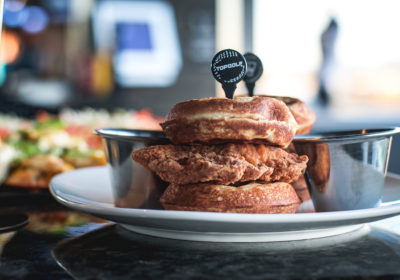 Chicken Waffle Sliders at Topgolf (Credit: Jackie Tran)