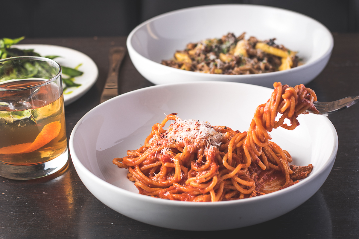 Spaghetti Amatriciana at Reilly Craft Pizza & Drink (Credit: Jackie Tran)