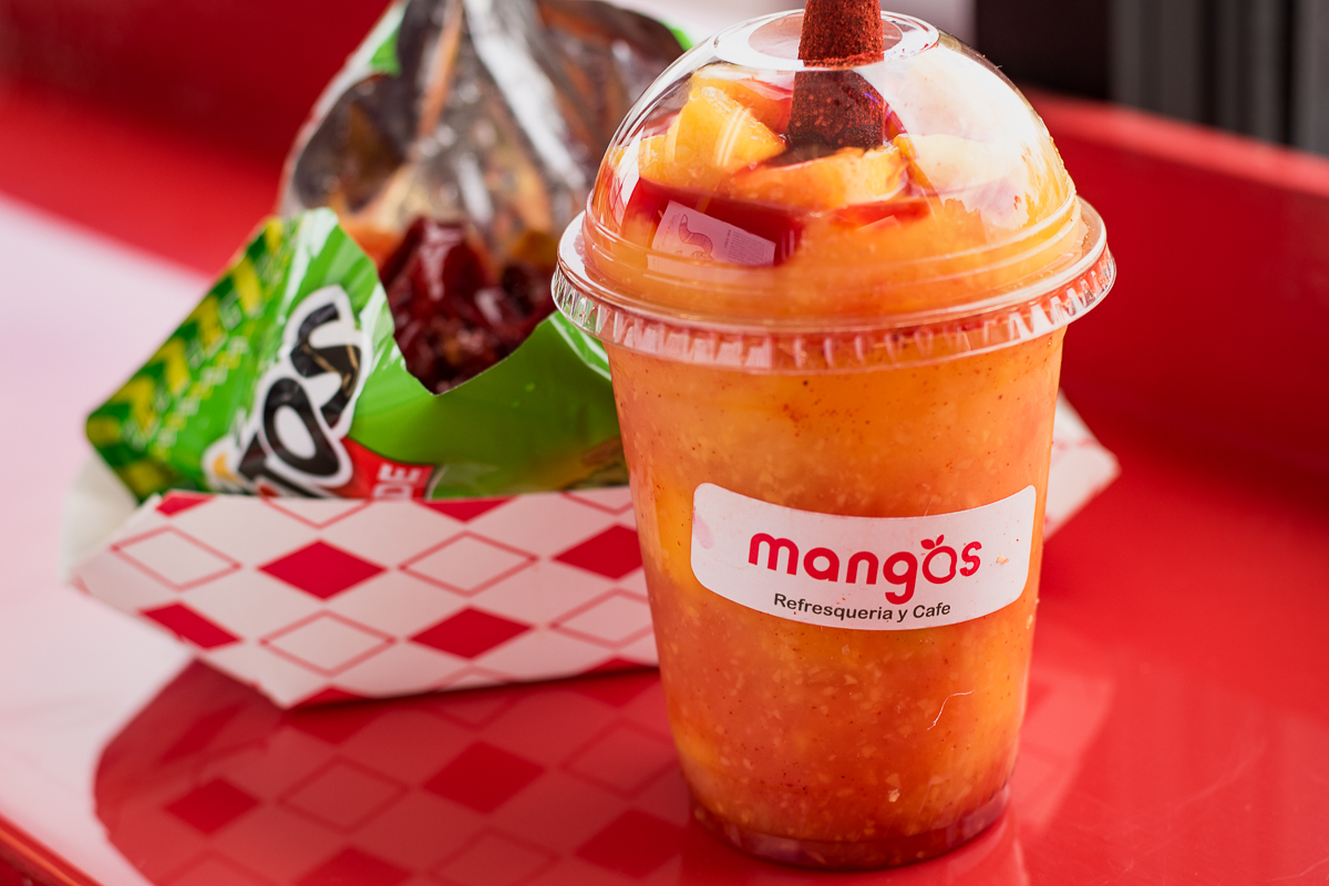 Mangoyada and Tostilocos at Mangos Refresqueria y Cafe (Credit: Jackie Tran)