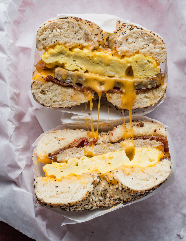 Arizona Strong Man breakfast sandwich at the Bagel Joint (Credit: Jackie Tran)