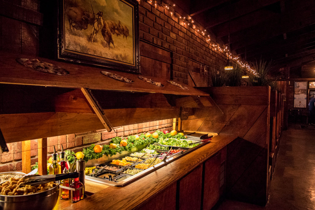 Salad bar at Silver Saddle Steakhouse (Credit: Jackie Tran)
