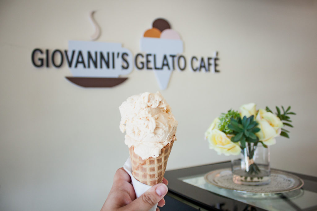 Salted Caramel gelato at Giovanni’s Gelato Cafe (Credit: Chelsey Wade)