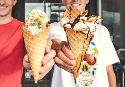 Ice cream cones at Desert Dream Ice Creamery (Credit: Jackie Tran)
