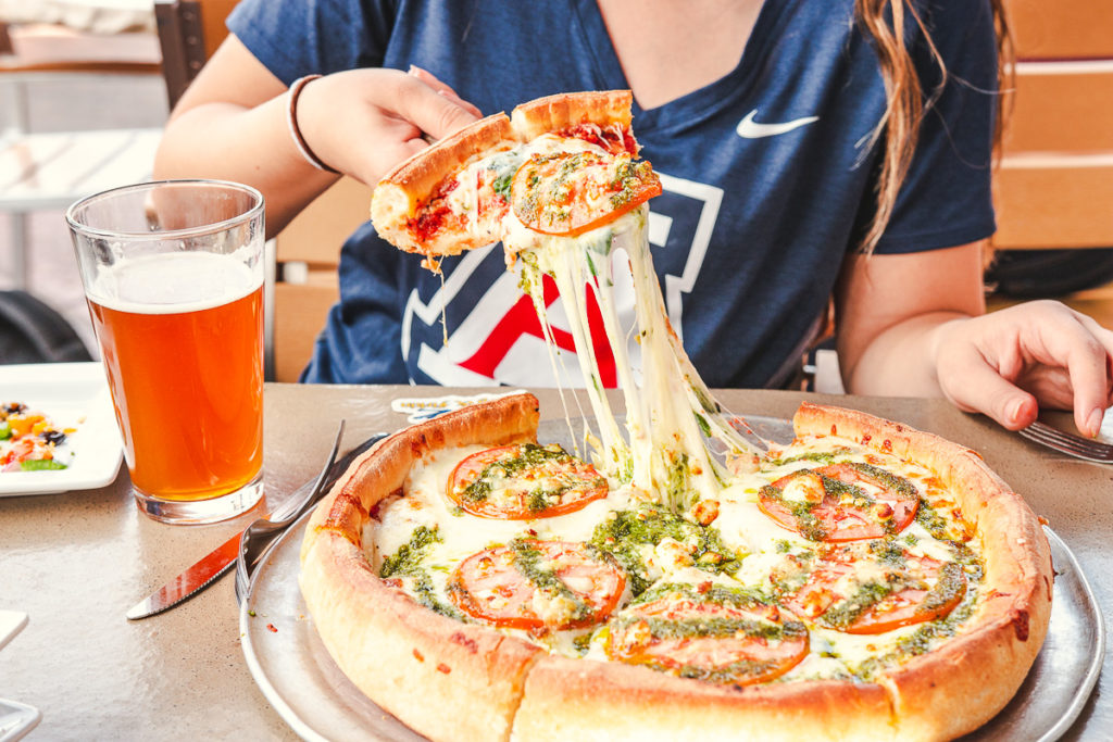 The Veggie Firkin Pizza at Frog & Firkin (Credit: Jackie Tran)