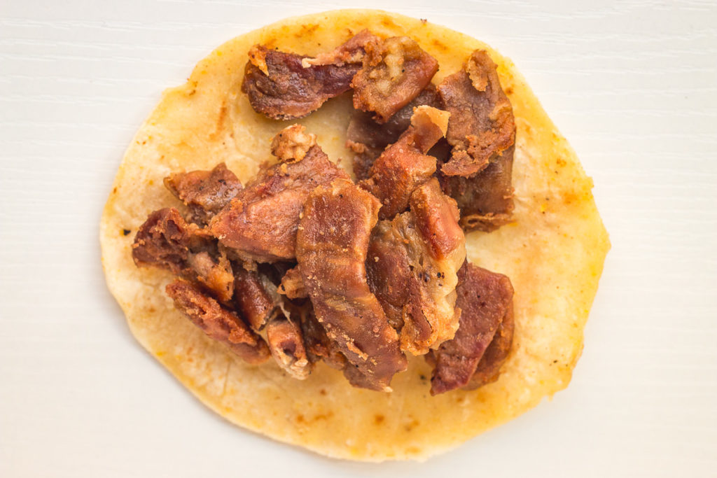 Tripitas taco from Carniceria los Vaqueros (Credit: Jackie Tran)