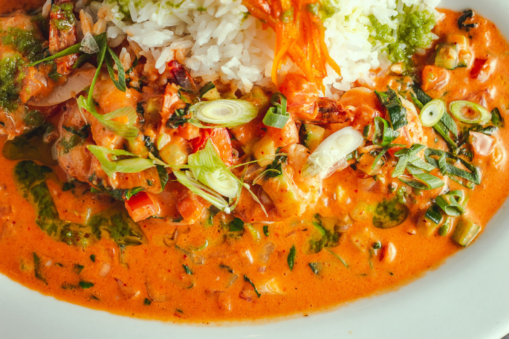 Thai Curry Shrimp at Dante's Fire (Credit: Jackie Tran)
