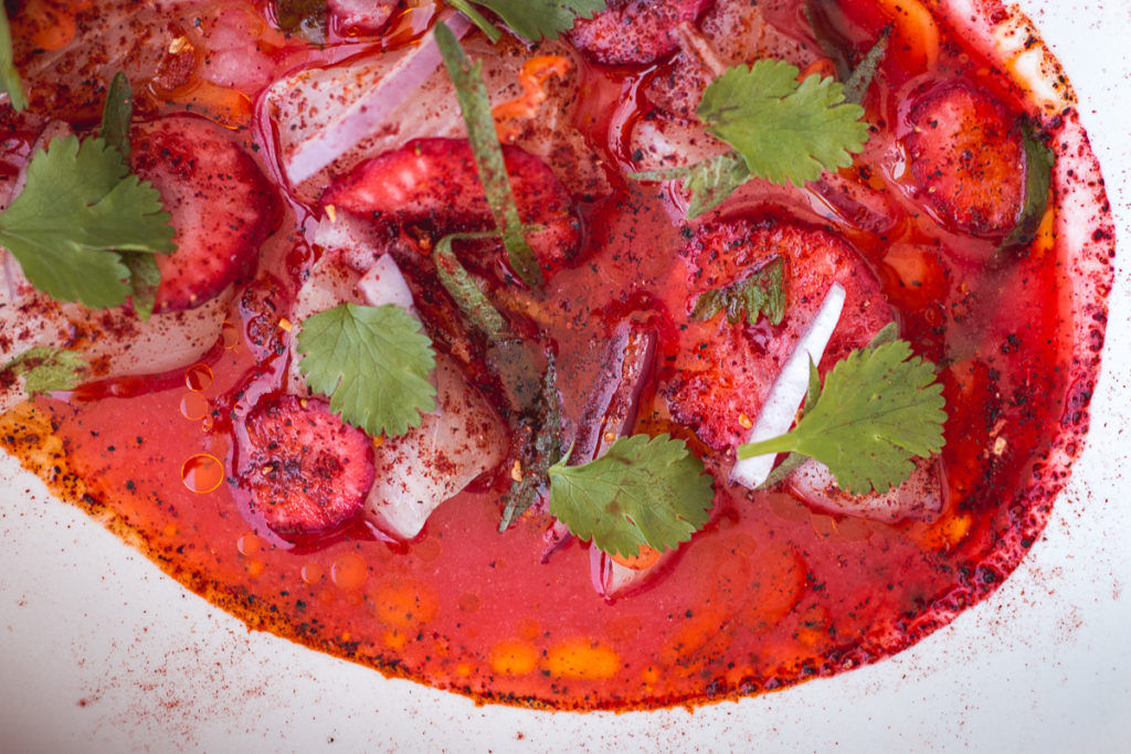 Spring Kampachi Aguachile at Tito & Pep (Credit: Jackie Tran)