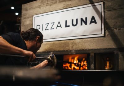 Pizza oven for Pizza Luna at Cartel Coffee Lab downtown (Photo courtesy of Cartel Coffee Lab)