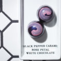 Black Pepper Caramel Rose Petal White Chocolate bon bons at Monsoon Chocolate (Credit: Jackie Tran)