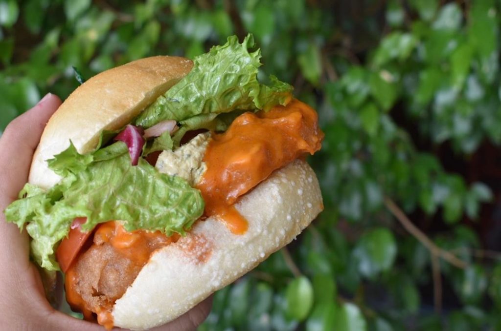 Vegan Fried Chicken Sandwich at Lovin' Spoonfuls