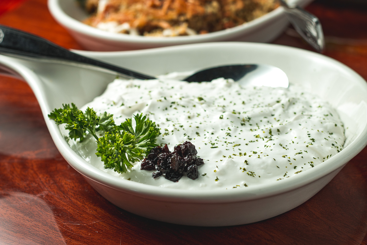 Homemade Yogurt & Garlic Dip (Mast o Moosier) at Persian Room
