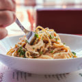 Spaghetti Carbonara at Bacio Italiano