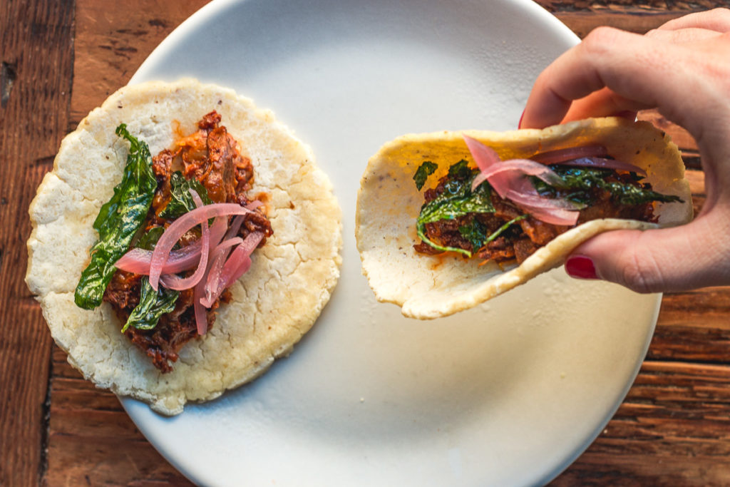 Tacos de Barbacoa de Borrego at Penca