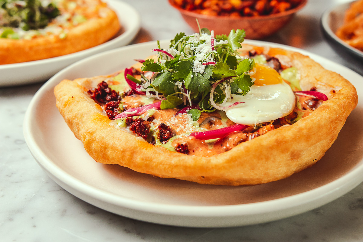 Chorizo Frybread at The Red Light Lounge at The Downtown Clifton Hotel