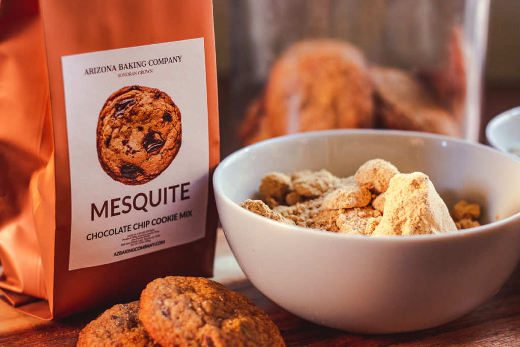 Arizona Baking Company cookie mix, cookies, and mesquite flour (Credit: Jackie Tran)