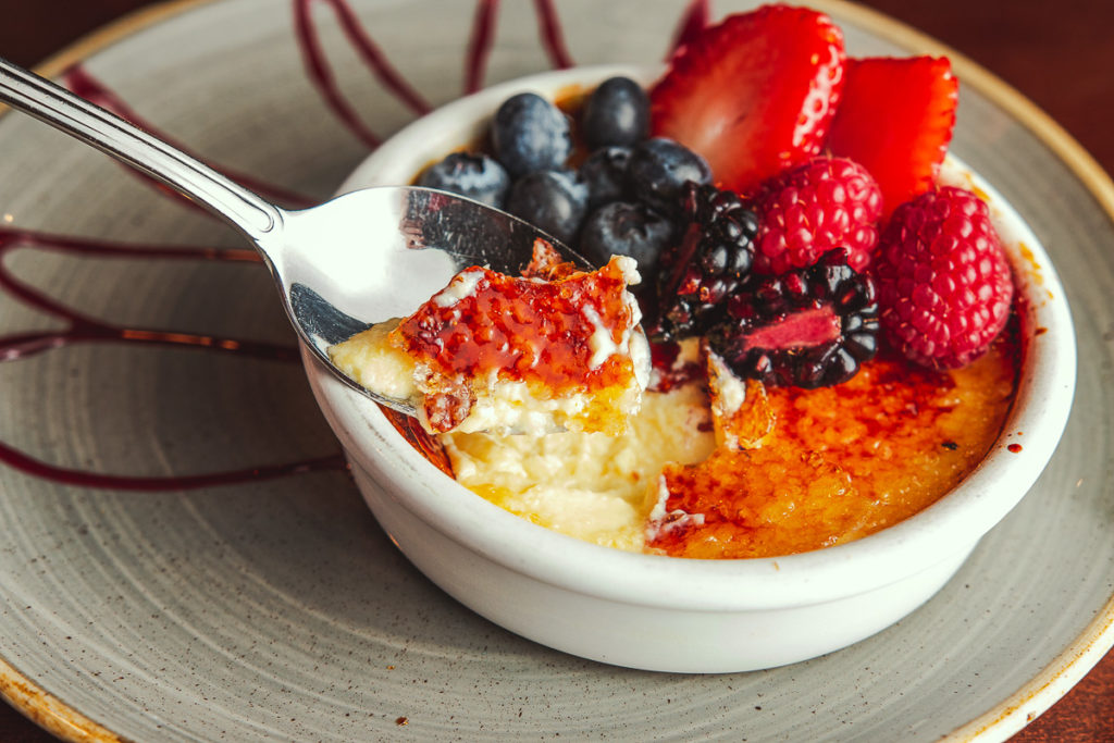 Creme Brulee with Seasonal Berries at Copper Rock Craft Eatery (Credit: Jackie Tran)