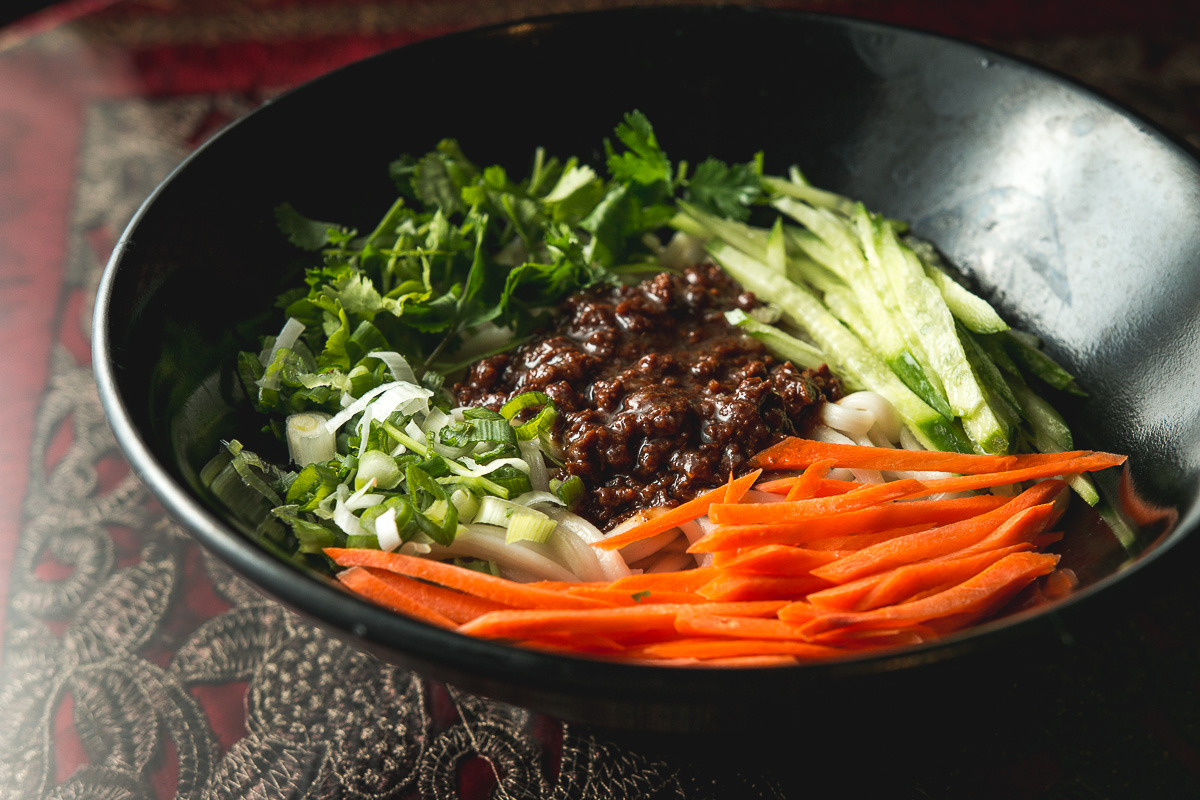 A2 Ground Beef with Bean Sauce Mixed Noodles at Just Noodles (Credit: Jackie Tran)