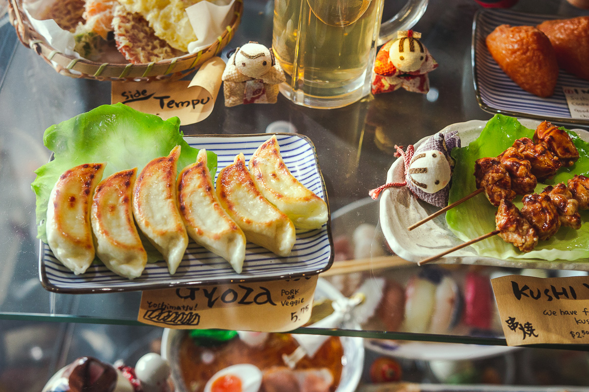 Gyoza display at Yoshimatsu Japanese Eatery (Credit: Jackie Tran)