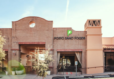 Facade at Posto Sano Foods (Credit: Jackie Tran)