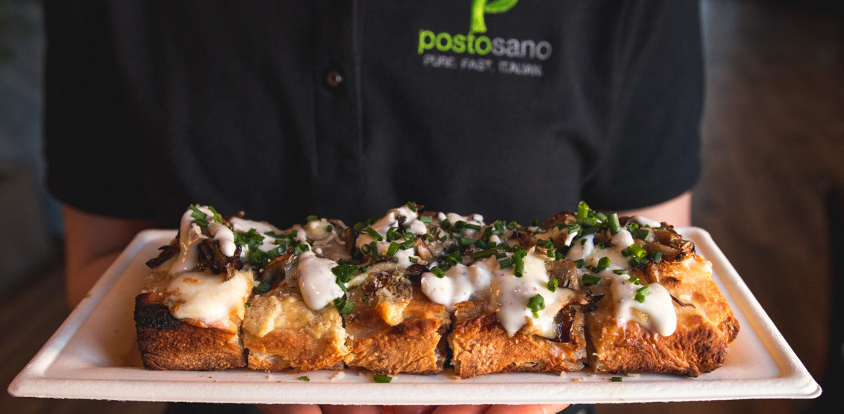 Funghi Roman Pizza at Posto Sano Foods (Credit: Jackie Tran)