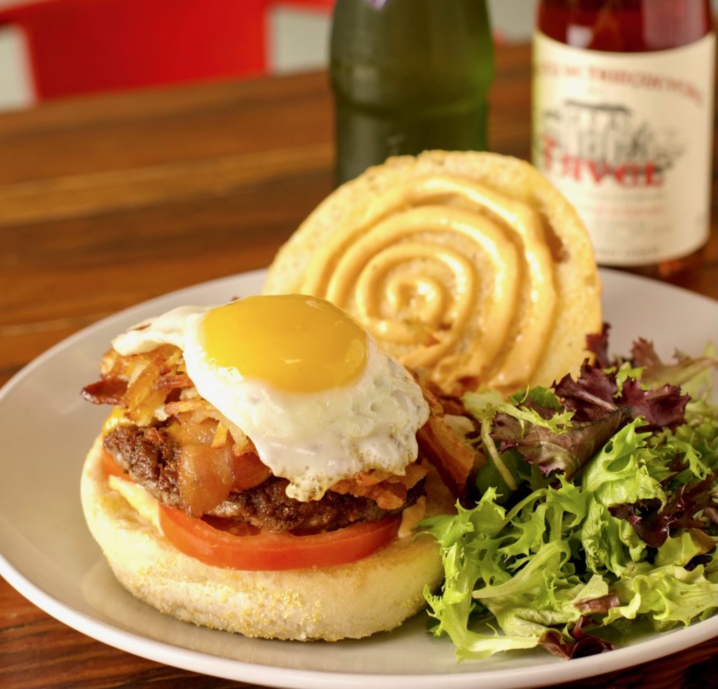 Breakfast Burger at Ghini's French Cafe