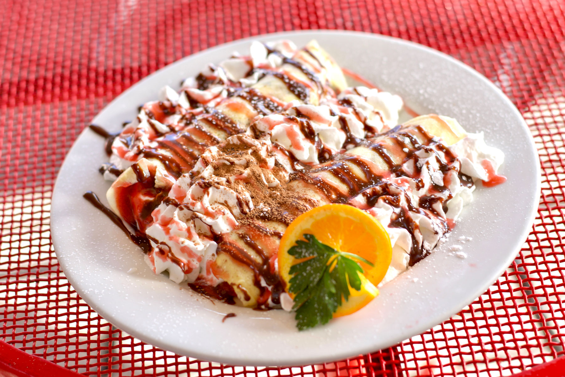 Strawberry Nutella Crepes at Ghini's French Caffe