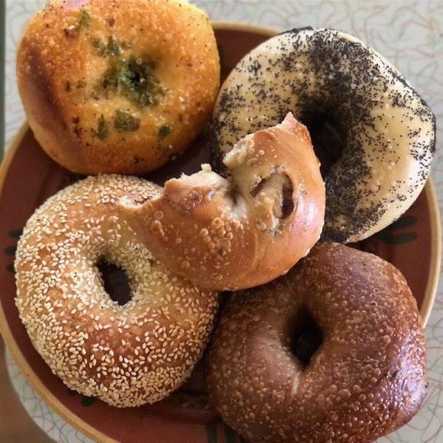 Assortment from Bubbe's Bagels (Photo by Edie Jarolim)