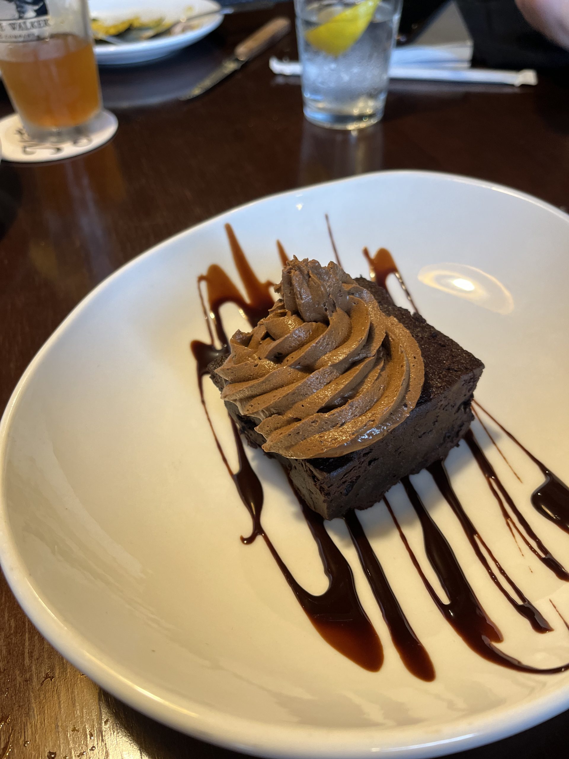 Cascabel mousse smothering a smoky sweet chipotle brownie (Photo by Jenn Teufel)
