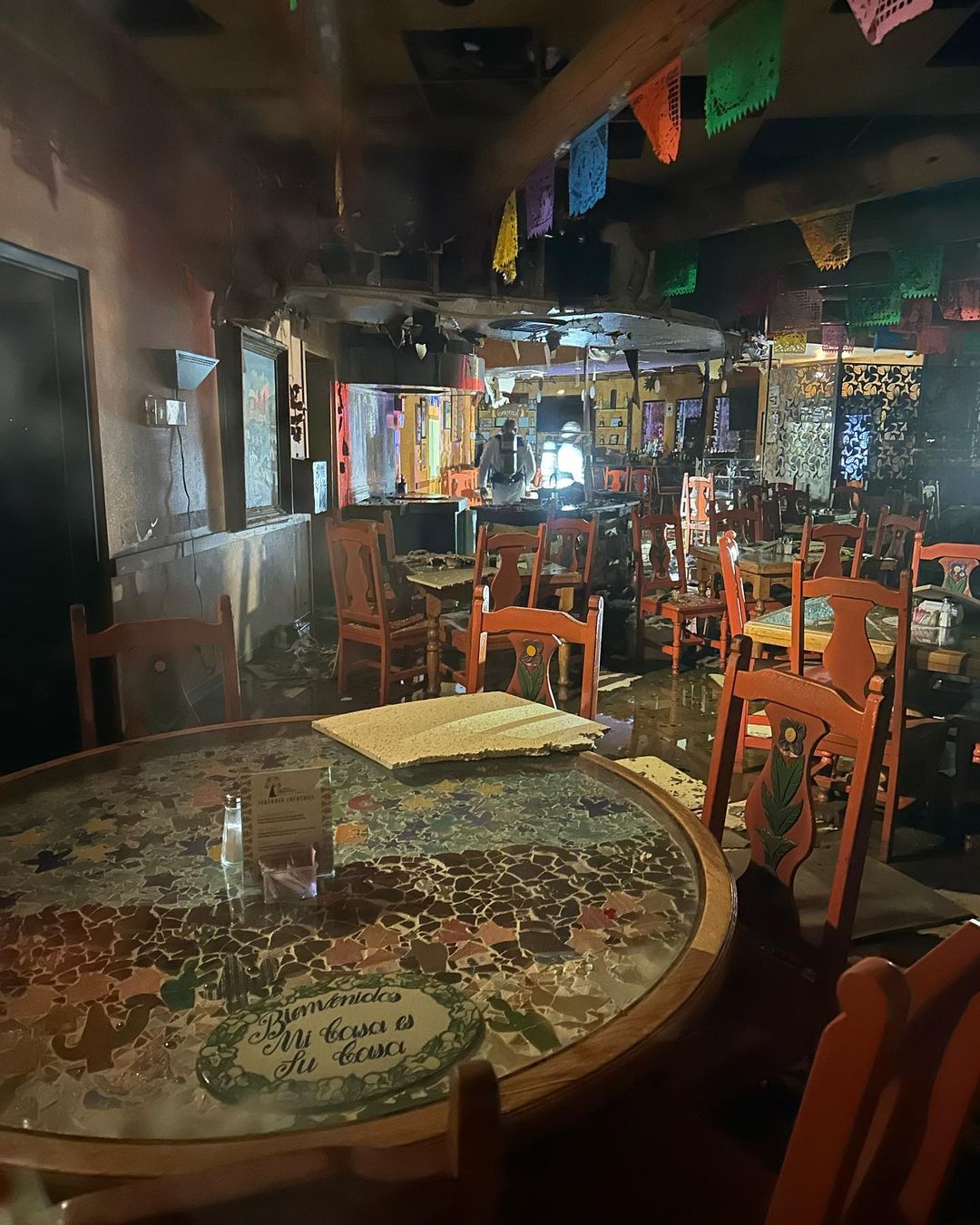 Fire damage at Teresa's Mosaic Cafe (Photo courtesy of Tucson Fire Departmen)