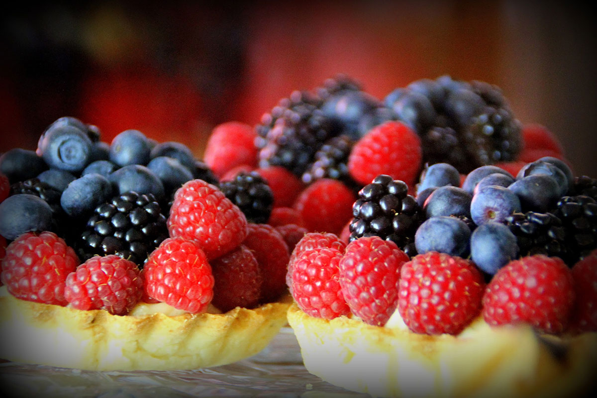 Fresh Berry Tarts at Delectables