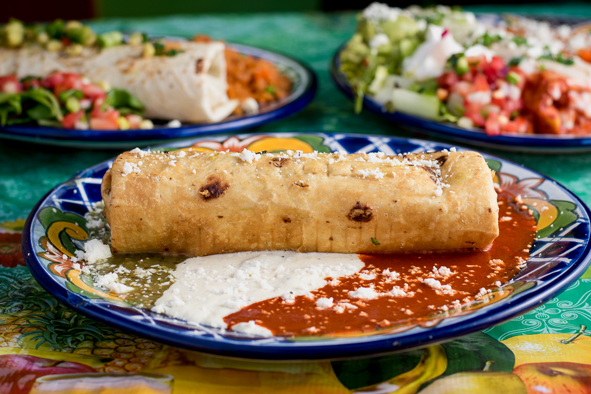 Carne seca chimichanga bandera style at El Charro Cafe (Photo courtesy of El Charro Cafe)