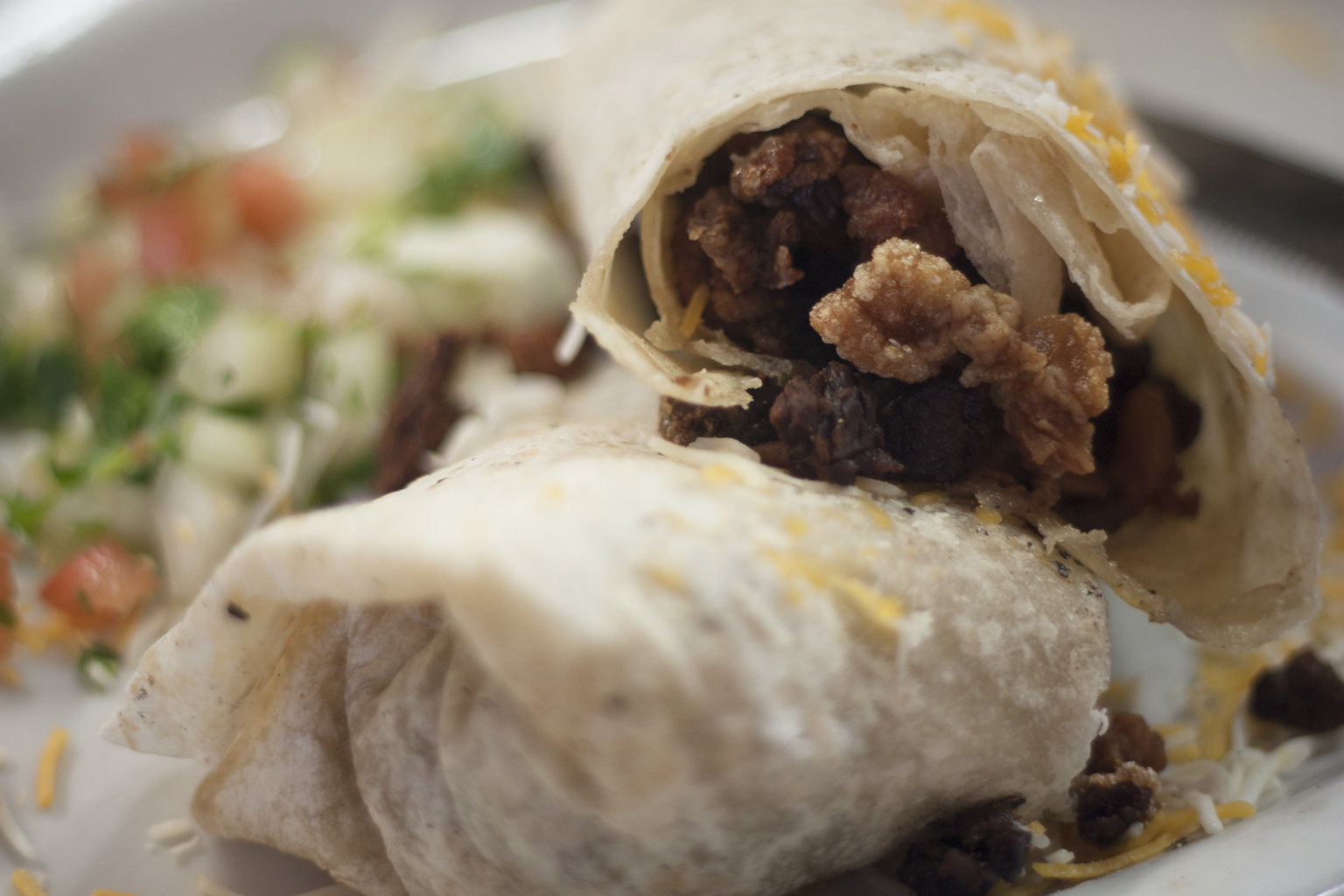 Burrito bucket list: Chicharron Burrito at El Sur (Credit: Jackie Tran)