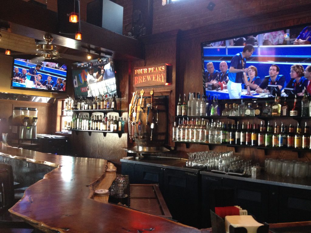 a picture inside a sports bar